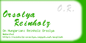 orsolya reinholz business card